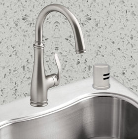 PetrelWing escutcheon matching finish for cohesive kitchen look