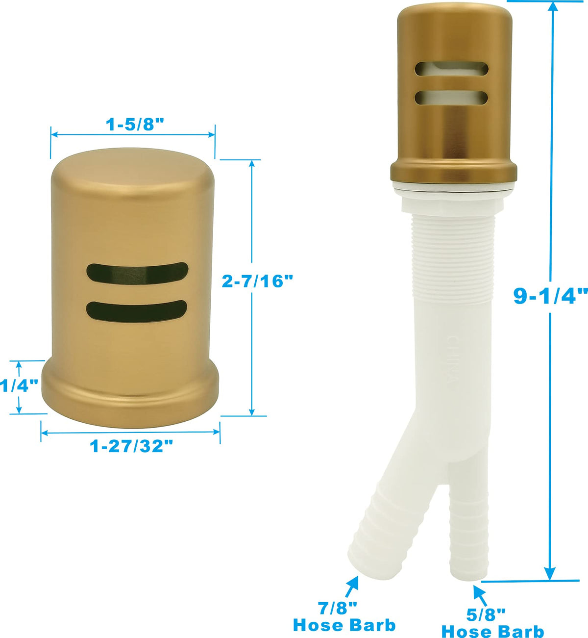 PetrelWing skirted air gap cap delivers a flush, clean deck look.