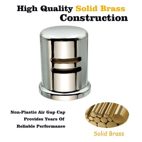 PetrelWing solid brass air gap cap offers durable, corrosion-resistant performance