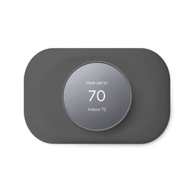 Petrichor Nest Thermostat 2020 wall plate charcoal complements the device and hides wall imperfections.