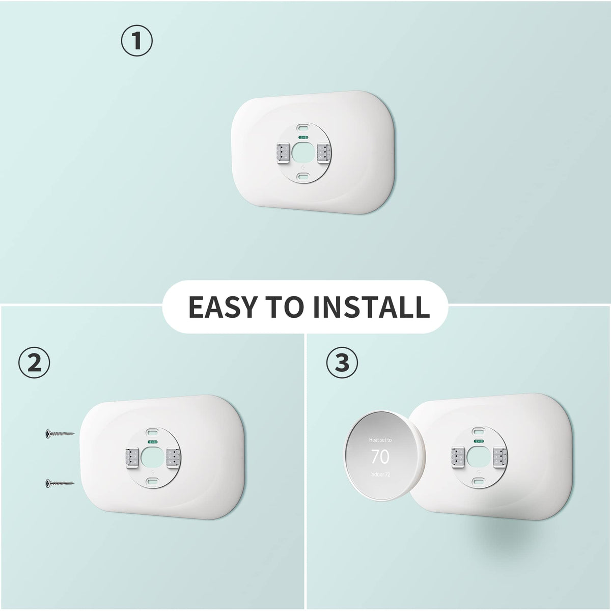 Petrichor Nest Thermostat Plate durability with high-quality finish