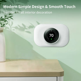 Petrichor Nest Thermostat Snow wall cover creating flush appearance