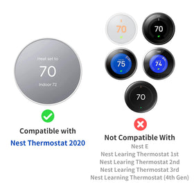 Petrichor Nest Thermostat trim kit charcoal offers a finished look with a flush fit.