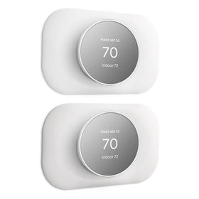 Petrichor Nest Thermostat Wall Plate closeup showing sleek finish and wall coverage