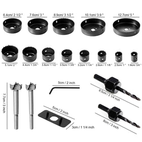 PETUOL hole saw set 22mm delivers clean drywall and PVC cuts.