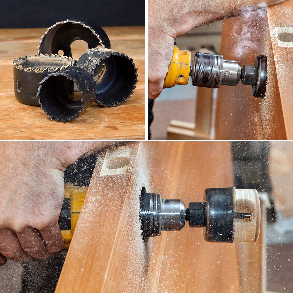 PETUOL hole saw set 32mm for fast electrical box openings.