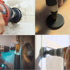 PETUOL hole saw set 38mm delivers smooth cuts in softwood.