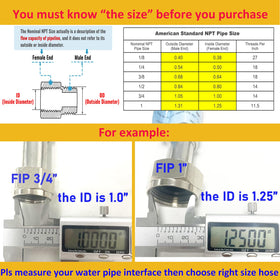 PEVEPEXE 1in FIP end connectors for reliable tankless water line connections