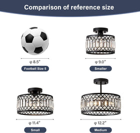 Pevfah Crystal Black Ceiling Light ideal over entryways and kitchens.