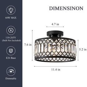 Pevfah open bottom diffuser delivers bright, even illumination.