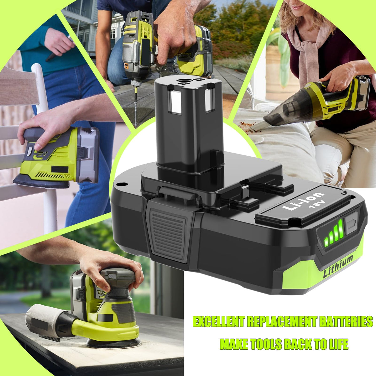 PEYESTEN battery in use on cordless tools with reliable performance