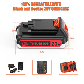 PEYESTEN battery compatible with BDCDMT120 and other Black and Decker 20V models