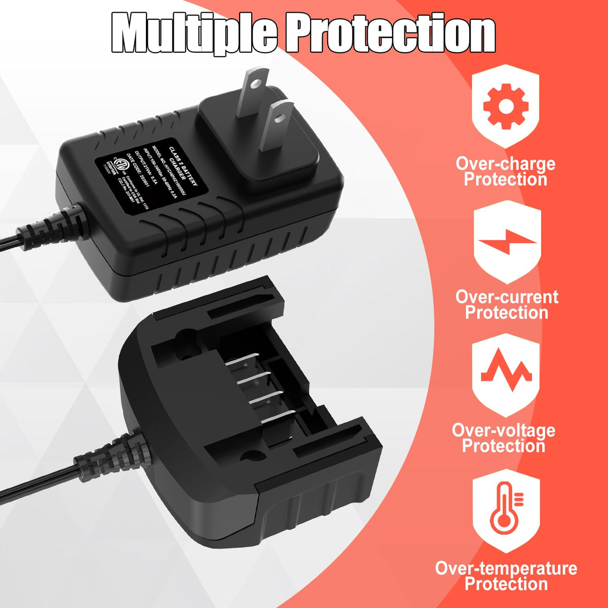 PEYESTEN US plug adapter supports 110-120V for reliable charging at home.