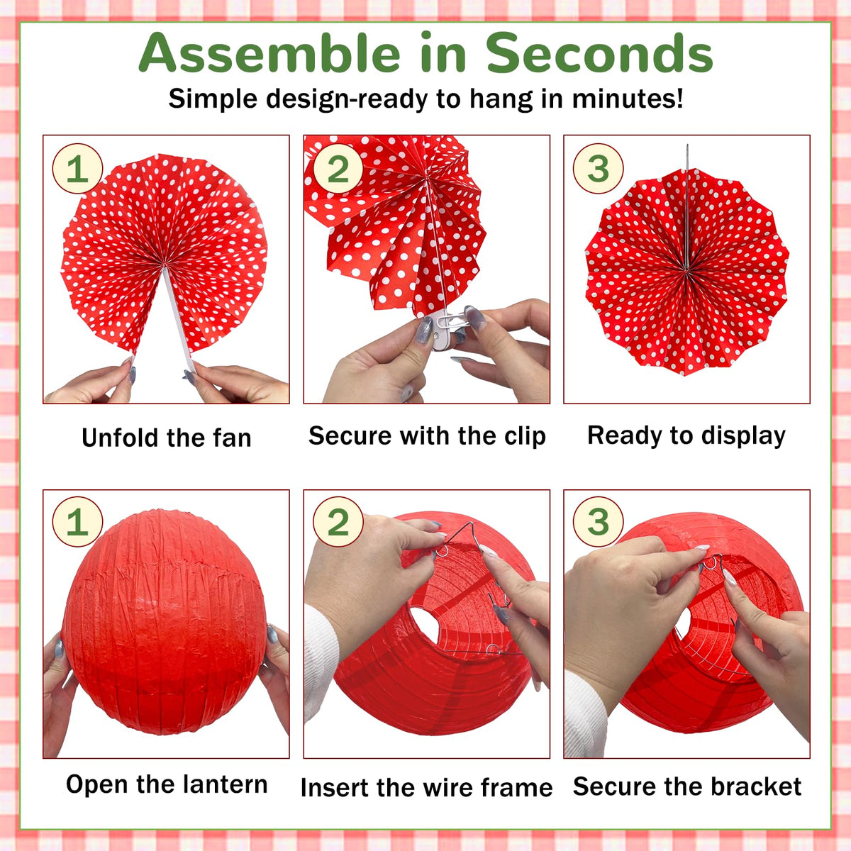 Peywot 16-inch paper fans add layering and movement to festivities