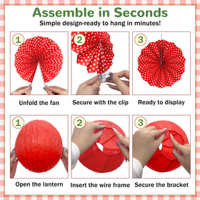 Peywot 16-inch paper fans add layering and movement to festivities