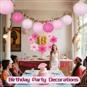 Peywot versatile pink decor for birthdays, showers, and weddings.