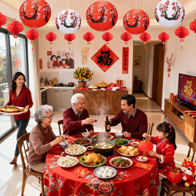 Peywot Hibachi 12-inch red Chinese lantern folds easily for quick outdoor displays.