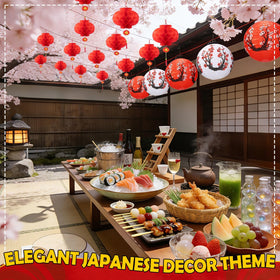 Peywot Hibachi 14-inch red Chinese lantern adds bold color to Lunar New Year displays.