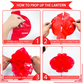 Peywot Hibachi easy-assembly lanterns simplify hanging at any party.