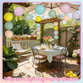 Peywot lanterns provide easy setup for birthday party photo backdrops and displays