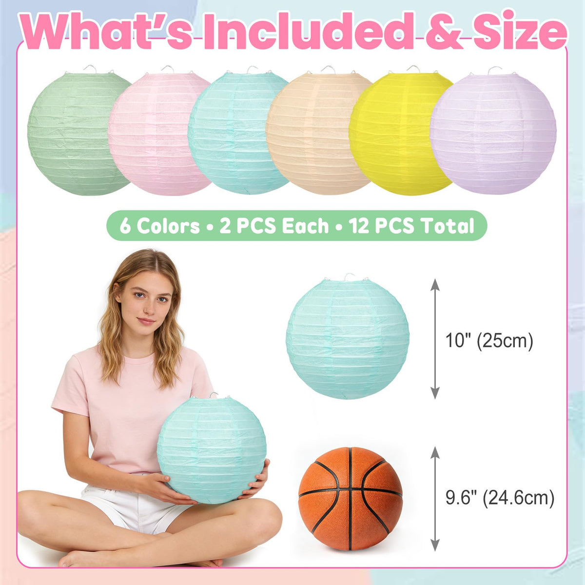 Peywot pastel paper lanterns brighten classrooms with lightweight reusable decor