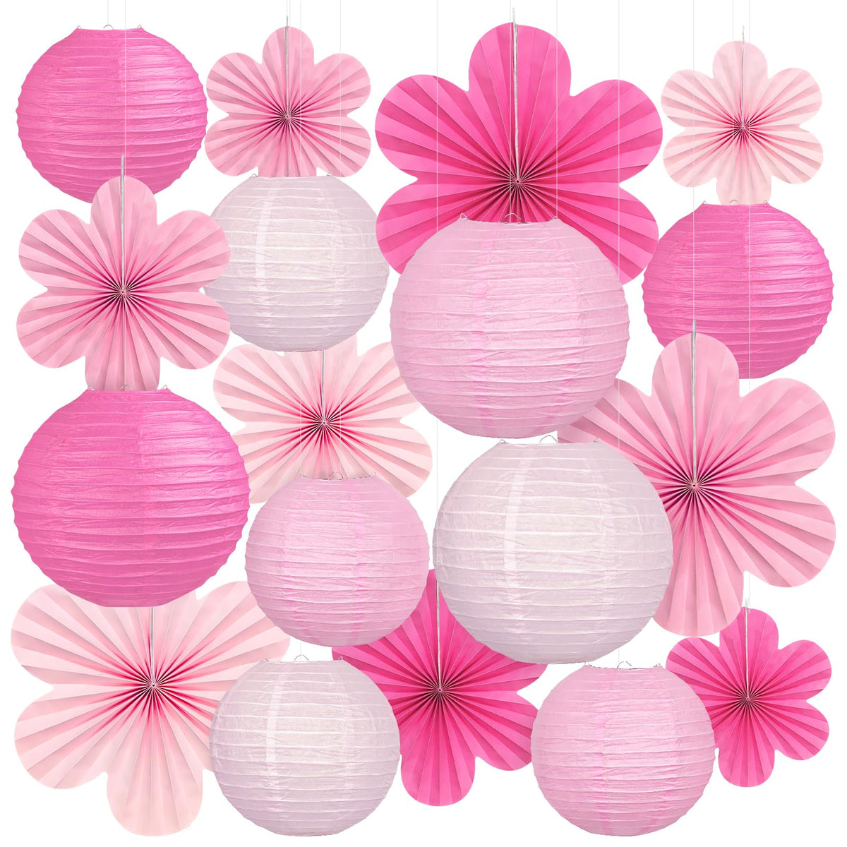 Peywot pink party decorations set for ceiling and backdrop styling.