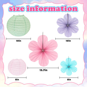 Peywot flower fans lightweight 3D centerpiece with soft colors.