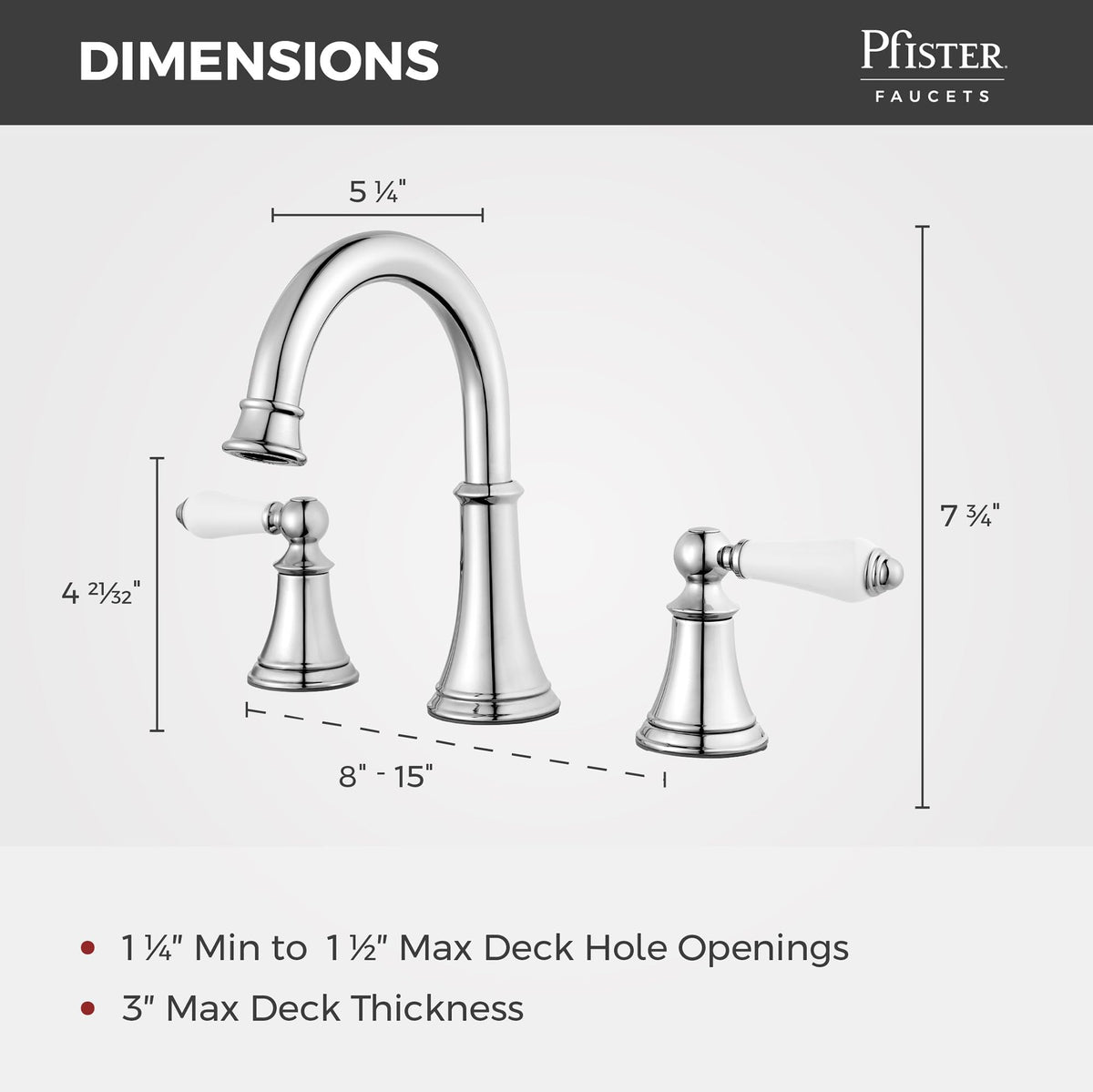 Pfister Courant push-seal drain simplifies maintenance with quick seal-and-open operation.