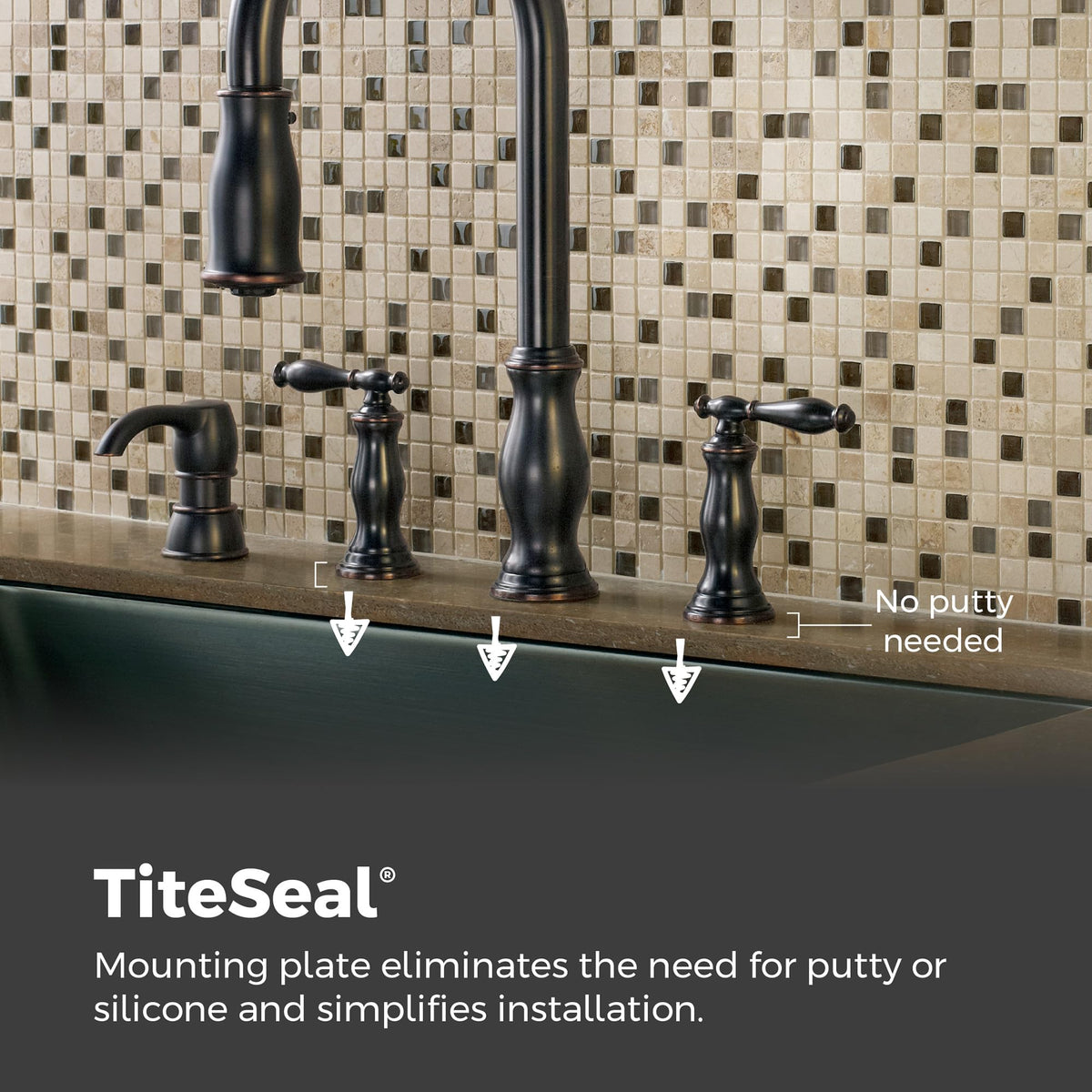 Pfister Hanover docked spray head stays secure when not in use.