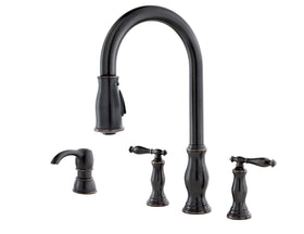 Pfister Hanover pull-down sprayer for versatile kitchen cleaning and rinsing.