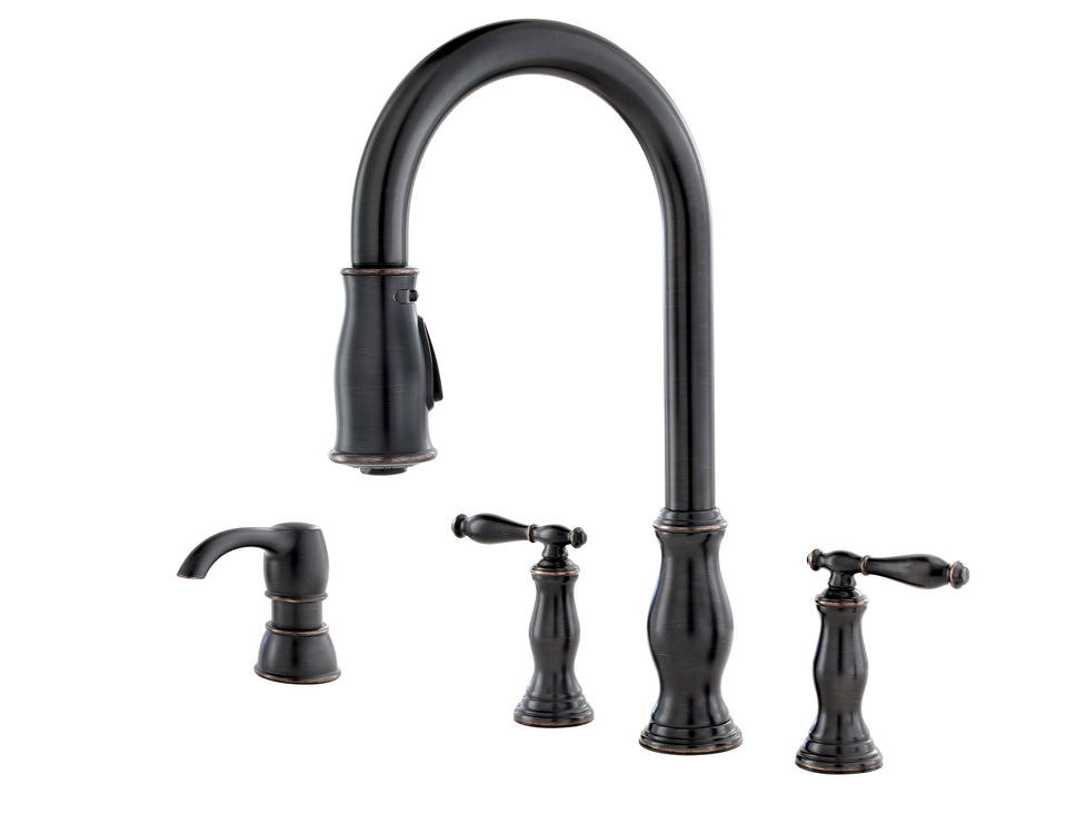 Pfister Hanover pull-down sprayer for versatile kitchen cleaning and rinsing.