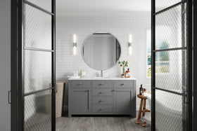 Durable polished chrome finish resists tarnish in busy bathrooms.