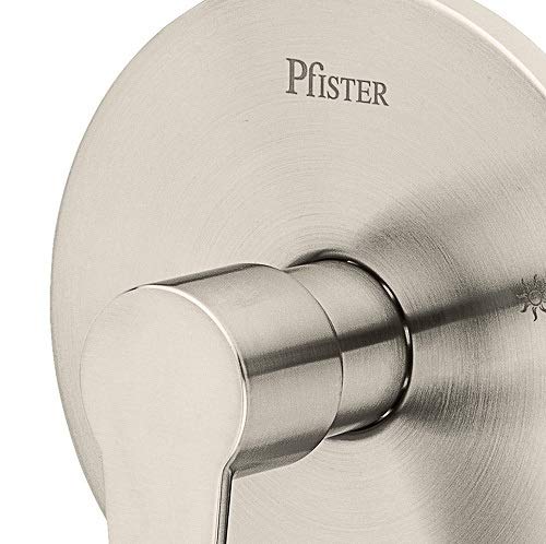 Brushed Nickel finish close-up shows durability and easy care on Pfister Pfirst Trim