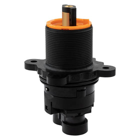 Pfister pressure-balanced cartridge for tub and shower valve delivers steady temperature control.