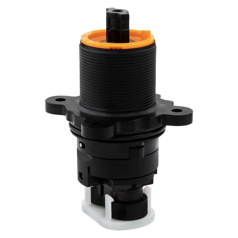 Pfister pressure-balanced cartridge for tub and shower valve delivers steady temperature control.