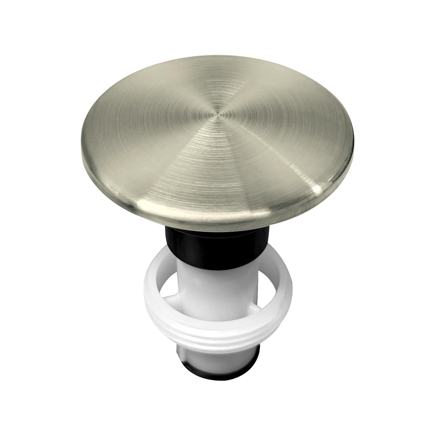 Pfister push & seal replacement stopper in brushed nickel for durable drainage.