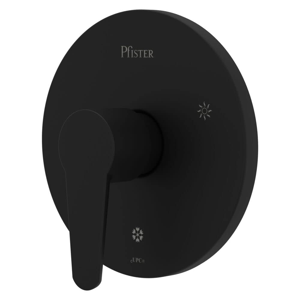 Pfister R89040B matte black valve trim for a modern bathroom upgrade and simple maintenance.