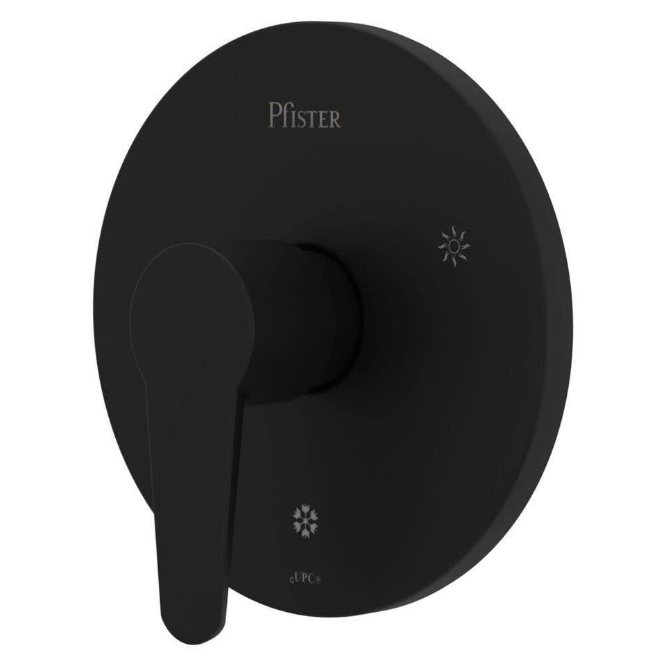 Pfister R89040B matte black valve trim for a modern bathroom upgrade and simple maintenance.