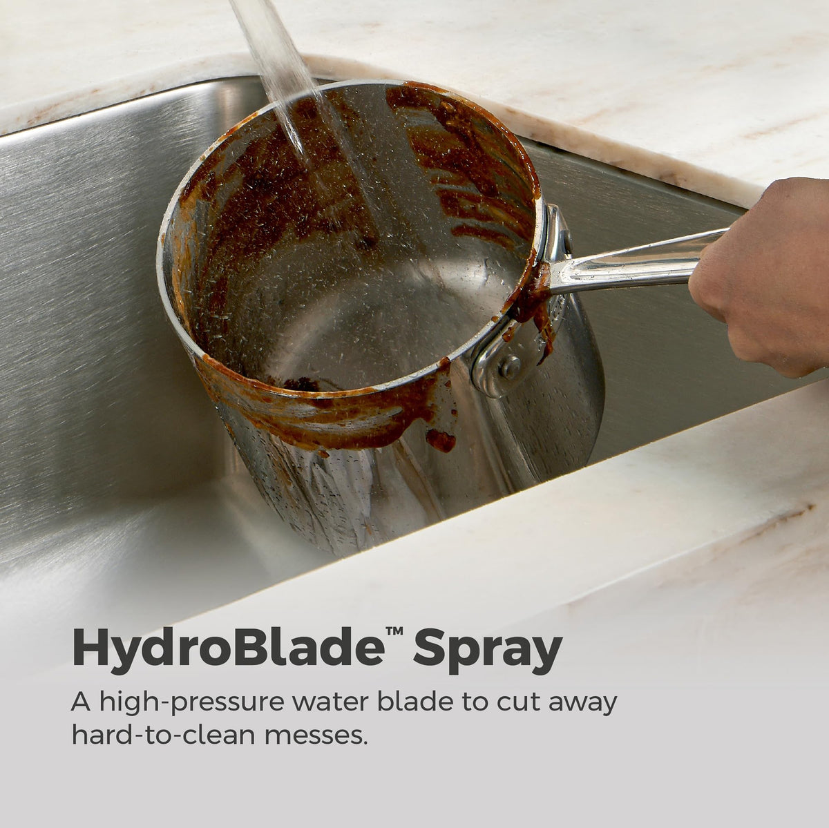 Pfister Talega water-efficient design meets CALGreen standards, conserving water.