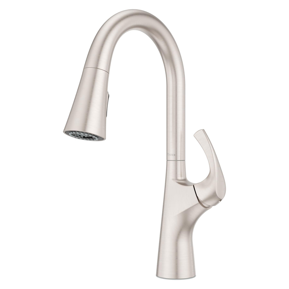Pfister Talega kitchen faucet with pull-down sprayer in action for quick countertop cleanup.