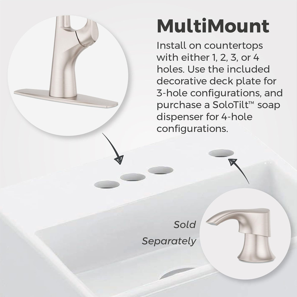 Pfister Talega TiteSeal no-putty installation saves time during setup.