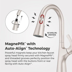 Pfister Talega TopPfit quick install tool simplifies mounting from above the sink.