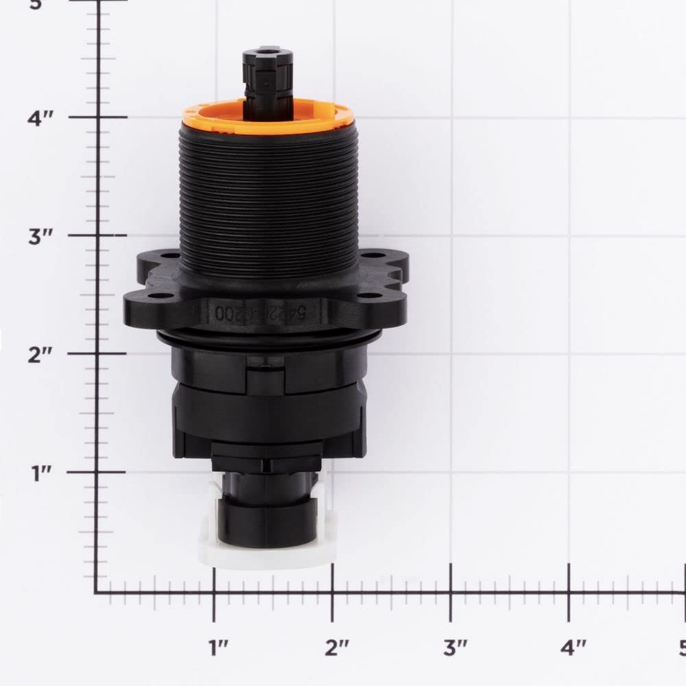 Pfister temperature limit stop helps prevent scalding during showers.