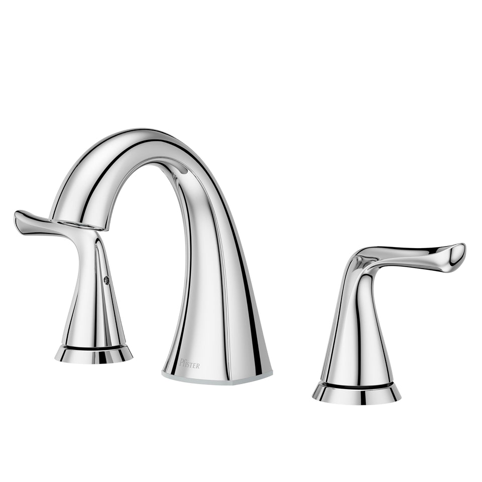 Pfister Willa 8-inch spread faucet with dual handles for precise temperature control