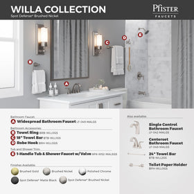 Pfister Willa NSF certified badge indicating lead-free compliance for homes