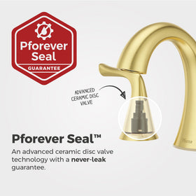 Push-and-Seal drain on Pfister Willa for easy sealing