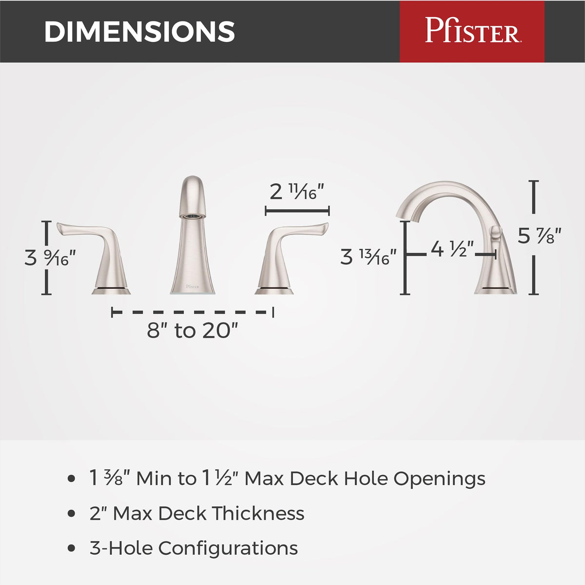 Pfister Willa TiteSeal mounting showing no-putty installation for mess-free setup.