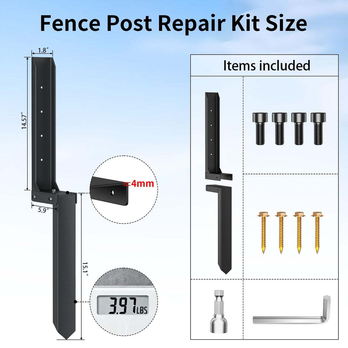 PGGP H-shaped pile extender design provides stable post support.