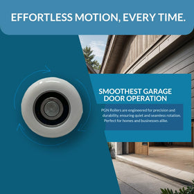 Roller in motion shows quiet operation and smooth glide