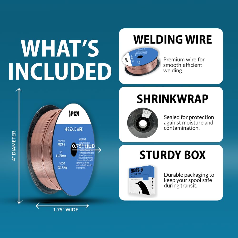 PGN ER70S-6 MIG wire with low splatter for cleaner beads